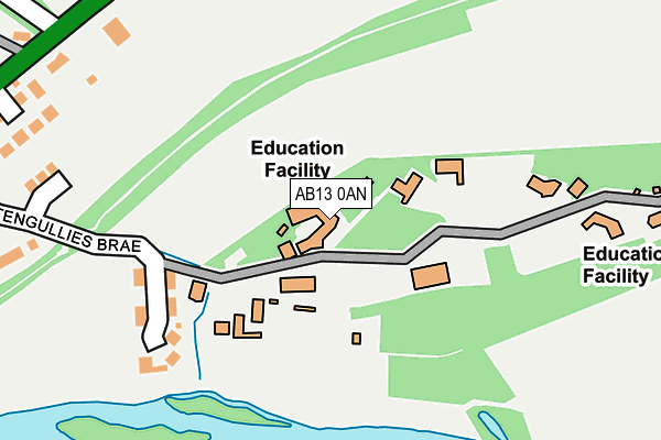 AB13 0AN map - OS OpenMap – Local (Ordnance Survey) AB13 0AN map - OS OpenMap – Local (Ordnance Survey)