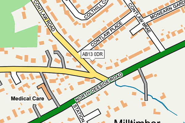 AB13 0DR map - OS OpenMap – Local (Ordnance Survey) AB13 0DR map - OS OpenMap – Local (Ordnance Survey)