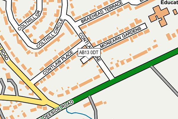 AB13 0DT map - OS OpenMap – Local (Ordnance Survey) AB13 0DT map - OS OpenMap – Local (Ordnance Survey)