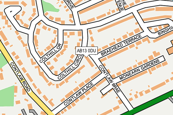 AB13 0DU map - OS OpenMap – Local (Ordnance Survey) AB13 0DU map - OS OpenMap – Local (Ordnance Survey)