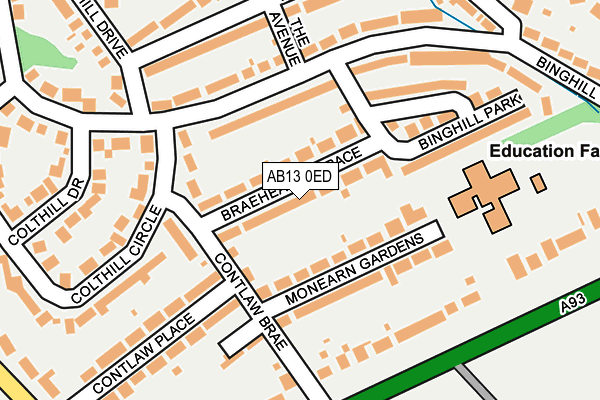 AB13 0ED map - OS OpenMap – Local (Ordnance Survey) AB13 0ED map - OS OpenMap – Local (Ordnance Survey)