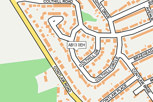 AB13 0EH map - OS OpenMap – Local (Ordnance Survey) AB13 0EH map - OS OpenMap – Local (Ordnance Survey)