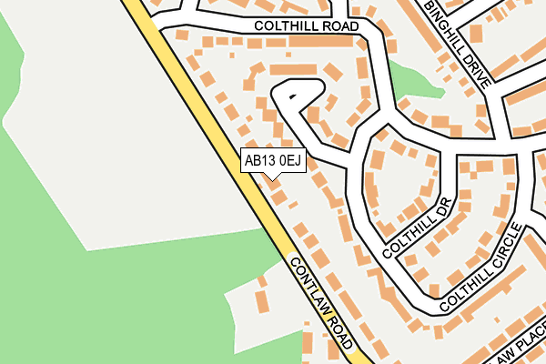 AB13 0EJ map - OS OpenMap – Local (Ordnance Survey) AB13 0EJ map - OS OpenMap – Local (Ordnance Survey)