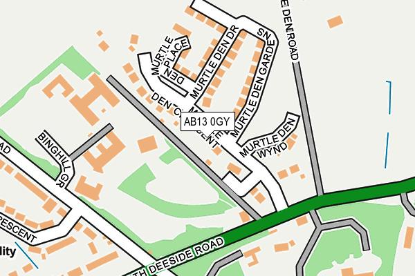 AB13 0GY map - OS OpenMap – Local (Ordnance Survey) AB13 0GY map - OS OpenMap – Local (Ordnance Survey)