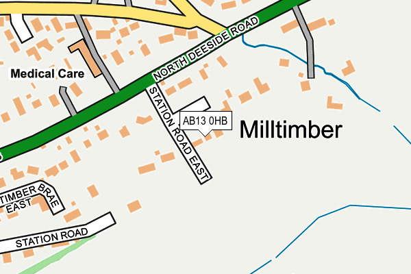 AB13 0HB map - OS OpenMap – Local (Ordnance Survey) AB13 0HB map - OS OpenMap – Local (Ordnance Survey)