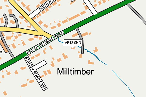 AB13 0HD map - OS OpenMap – Local (Ordnance Survey)