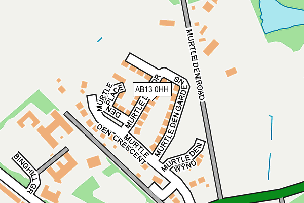 AB13 0HH map - OS OpenMap – Local (Ordnance Survey) AB13 0HH map - OS OpenMap – Local (Ordnance Survey)