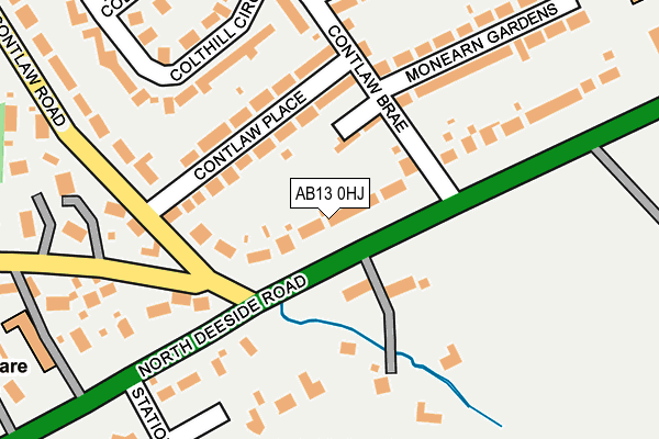 AB13 0HJ map - OS OpenMap – Local (Ordnance Survey) AB13 0HJ map - OS OpenMap – Local (Ordnance Survey)