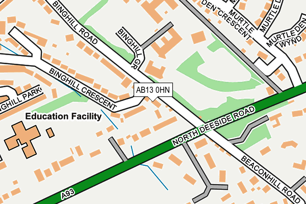 AB13 0HN map - OS OpenMap – Local (Ordnance Survey) AB13 0HN map - OS OpenMap – Local (Ordnance Survey)