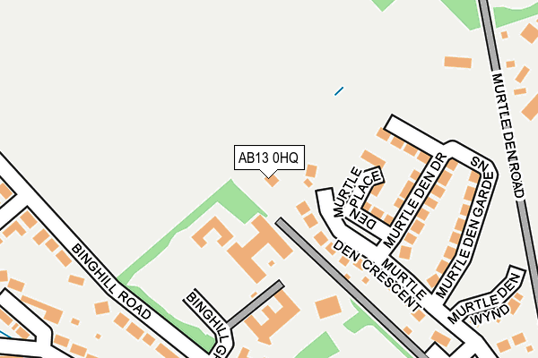 AB13 0HQ map - OS OpenMap – Local (Ordnance Survey) AB13 0HQ map - OS OpenMap – Local (Ordnance Survey)