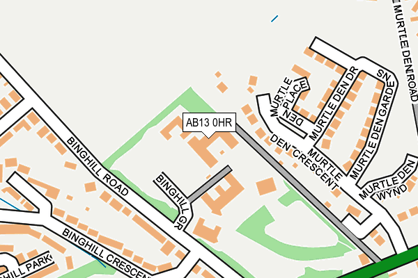 AB13 0HR map - OS OpenMap – Local (Ordnance Survey) AB13 0HR map - OS OpenMap – Local (Ordnance Survey)