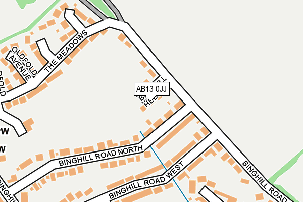 AB13 0JJ map - OS OpenMap – Local (Ordnance Survey) AB13 0JJ map - OS OpenMap – Local (Ordnance Survey)