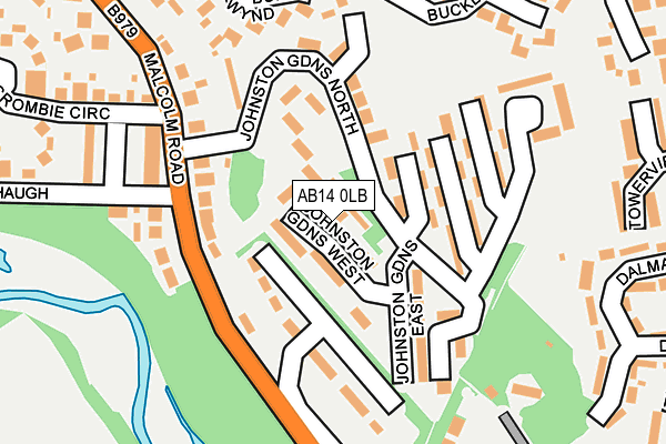 AB14 0LB map - OS OpenMap – Local (Ordnance Survey) AB14 0LB map - OS OpenMap – Local (Ordnance Survey)