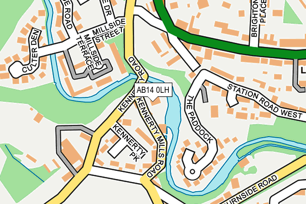AB14 0LH map - OS OpenMap – Local (Ordnance Survey) AB14 0LH map - OS OpenMap – Local (Ordnance Survey)