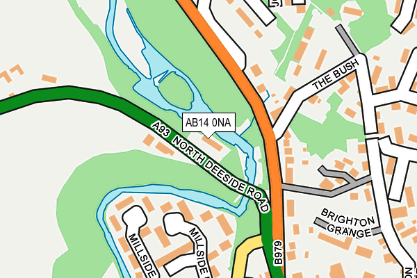 AB14 0NA map - OS OpenMap – Local (Ordnance Survey) AB14 0NA map - OS OpenMap – Local (Ordnance Survey)