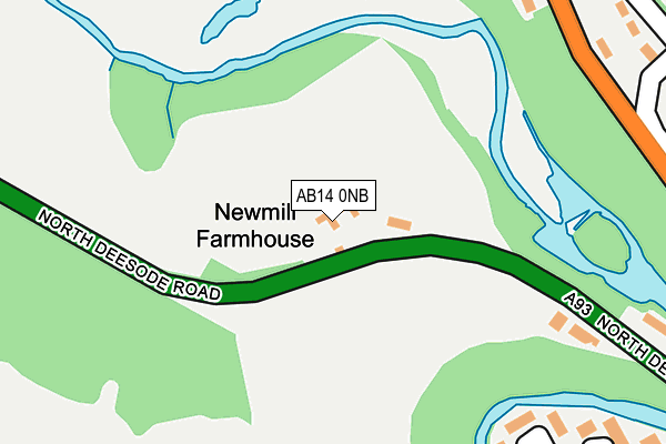 AB14 0NB map - OS OpenMap – Local (Ordnance Survey) AB14 0NB map - OS OpenMap – Local (Ordnance Survey)