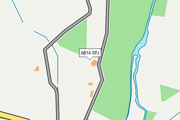 AB14 0PJ map - OS OpenMap – Local (Ordnance Survey) AB14 0PJ map - OS OpenMap – Local (Ordnance Survey)