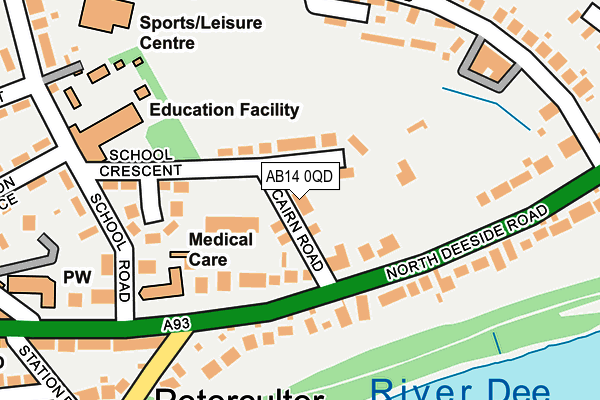 AB14 0QD map - OS OpenMap – Local (Ordnance Survey) AB14 0QD map - OS OpenMap – Local (Ordnance Survey)