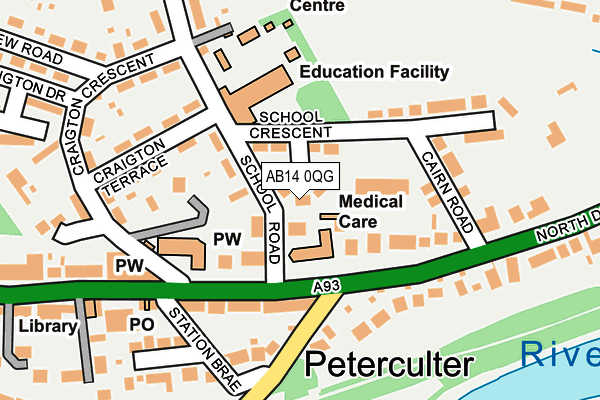 AB14 0QG map - OS OpenMap – Local (Ordnance Survey) AB14 0QG map - OS OpenMap – Local (Ordnance Survey)