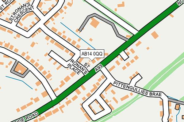 AB14 0QQ map - OS OpenMap – Local (Ordnance Survey) AB14 0QQ map - OS OpenMap – Local (Ordnance Survey)