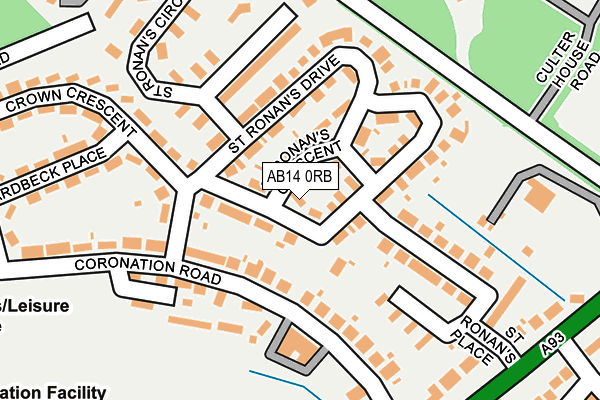 AB14 0RB map - OS OpenMap – Local (Ordnance Survey) AB14 0RB map - OS OpenMap – Local (Ordnance Survey)