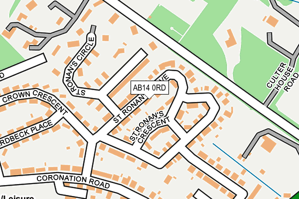 AB14 0RD map - OS OpenMap – Local (Ordnance Survey) AB14 0RD map - OS OpenMap – Local (Ordnance Survey)