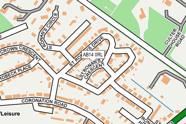 AB14 0RL map - OS OpenMap – Local (Ordnance Survey) AB14 0RL map - OS OpenMap – Local (Ordnance Survey)