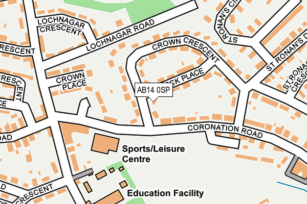 AB14 0SP map - OS OpenMap – Local (Ordnance Survey) AB14 0SP map - OS OpenMap – Local (Ordnance Survey)