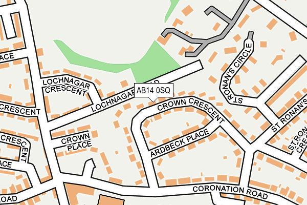 AB14 0SQ map - OS OpenMap – Local (Ordnance Survey) AB14 0SQ map - OS OpenMap – Local (Ordnance Survey)