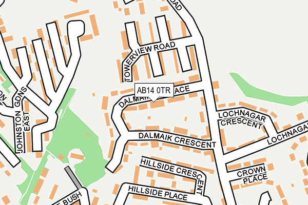 AB14 0TR map - OS OpenMap – Local (Ordnance Survey) AB14 0TR map - OS OpenMap – Local (Ordnance Survey)