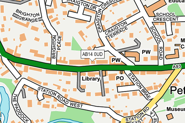 AB14 0UD map - OS OpenMap – Local (Ordnance Survey) AB14 0UD map - OS OpenMap – Local (Ordnance Survey)