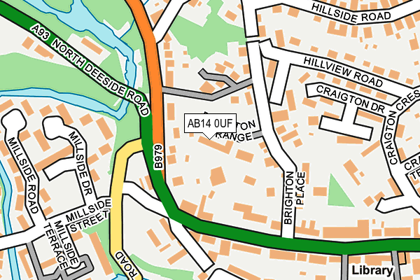 AB14 0UF map - OS OpenMap – Local (Ordnance Survey) AB14 0UF map - OS OpenMap – Local (Ordnance Survey)
