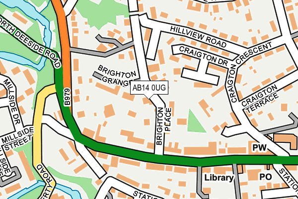 AB14 0UG map - OS OpenMap – Local (Ordnance Survey) AB14 0UG map - OS OpenMap – Local (Ordnance Survey)