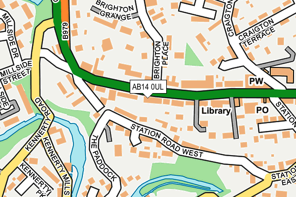 AB14 0UL map - OS OpenMap – Local (Ordnance Survey) AB14 0UL map - OS OpenMap – Local (Ordnance Survey)