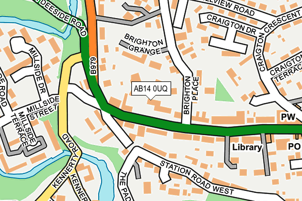 AB14 0UQ map - OS OpenMap – Local (Ordnance Survey) AB14 0UQ map - OS OpenMap – Local (Ordnance Survey)