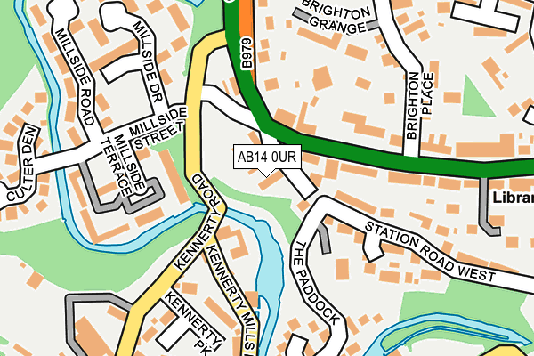 AB14 0UR map - OS OpenMap – Local (Ordnance Survey) AB14 0UR map - OS OpenMap – Local (Ordnance Survey)