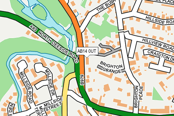 AB14 0UT map - OS OpenMap – Local (Ordnance Survey) AB14 0UT map - OS OpenMap – Local (Ordnance Survey)