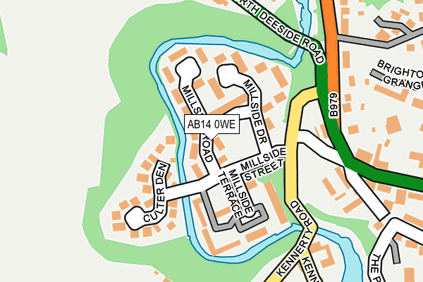 AB14 0WE map - OS OpenMap – Local (Ordnance Survey) AB14 0WE map - OS OpenMap – Local (Ordnance Survey)