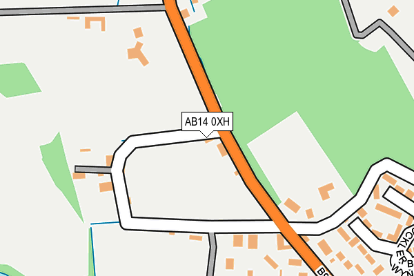 AB14 0XH map - OS OpenMap – Local (Ordnance Survey) AB14 0XH map - OS OpenMap – Local (Ordnance Survey)