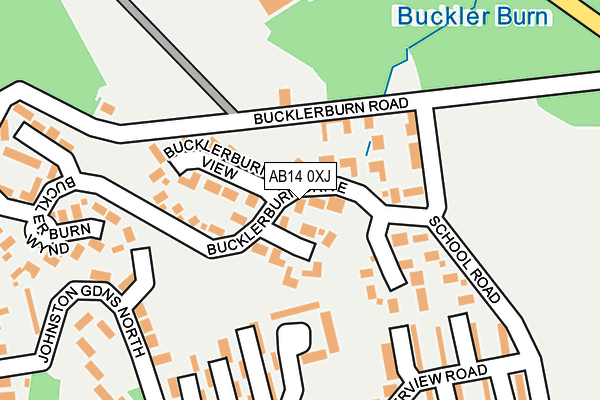 AB14 0XJ map - OS OpenMap – Local (Ordnance Survey) AB14 0XJ map - OS OpenMap – Local (Ordnance Survey)