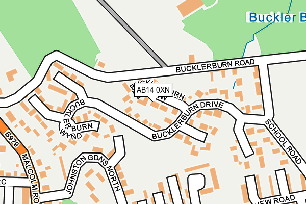 AB14 0XN map - OS OpenMap – Local (Ordnance Survey) AB14 0XN map - OS OpenMap – Local (Ordnance Survey)
