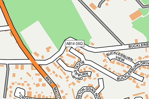 AB14 0XQ map - OS OpenMap – Local (Ordnance Survey) AB14 0XQ map - OS OpenMap – Local (Ordnance Survey)