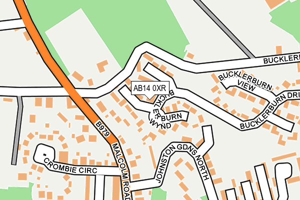 AB14 0XR map - OS OpenMap – Local (Ordnance Survey) AB14 0XR map - OS OpenMap – Local (Ordnance Survey)