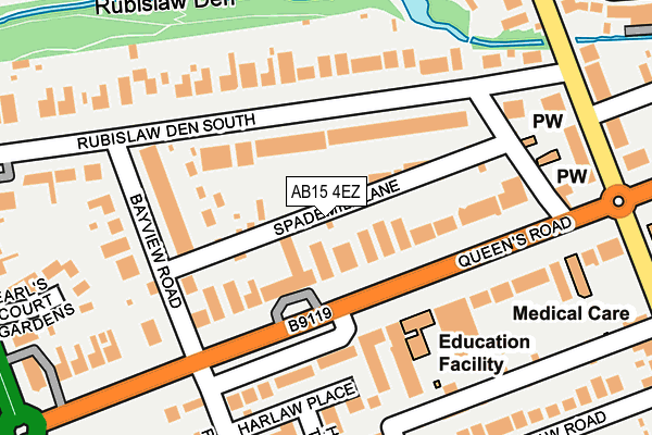 AB15 4EZ map - OS OpenMap – Local (Ordnance Survey) AB15 4EZ map - OS OpenMap – Local (Ordnance Survey)