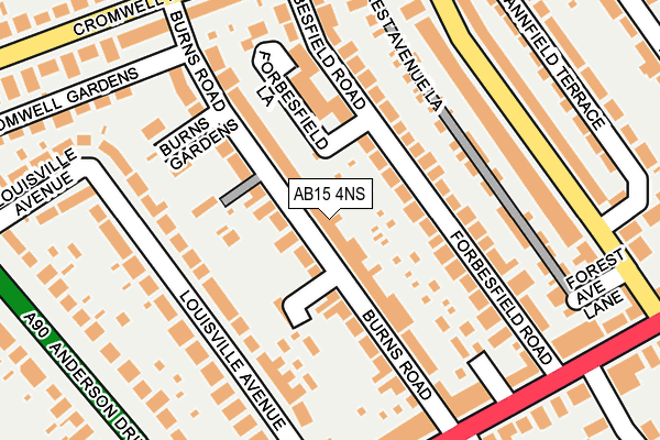 AB15 4NS map - OS OpenMap – Local (Ordnance Survey) AB15 4NS map - OS OpenMap – Local (Ordnance Survey)