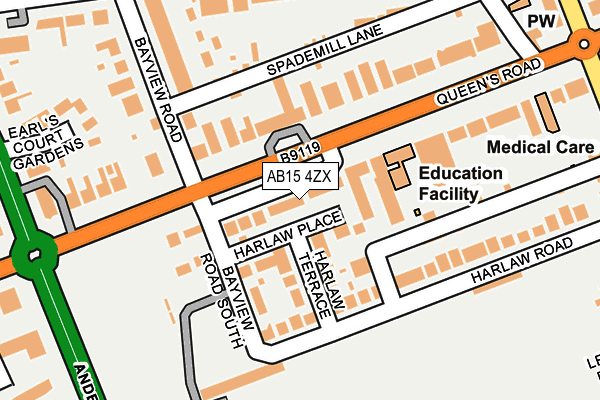 AB15 4ZX map - OS OpenMap – Local (Ordnance Survey) AB15 4ZX map - OS OpenMap – Local (Ordnance Survey)