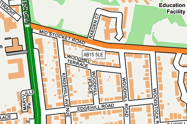 AB15 5LE map - OS OpenMap – Local (Ordnance Survey) AB15 5LE map - OS OpenMap – Local (Ordnance Survey)