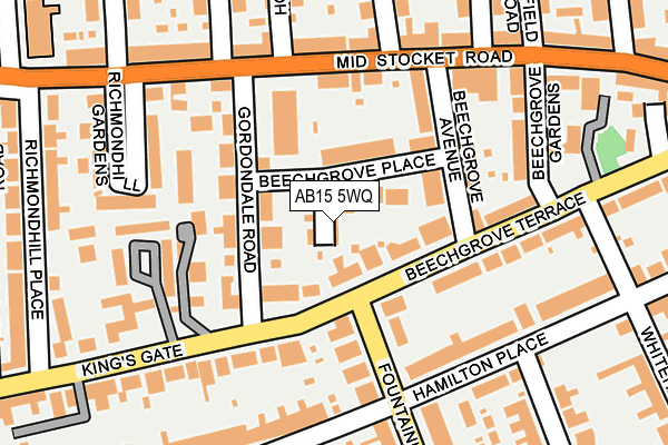 AB15 5WQ map - OS OpenMap – Local (Ordnance Survey) AB15 5WQ map - OS OpenMap – Local (Ordnance Survey)