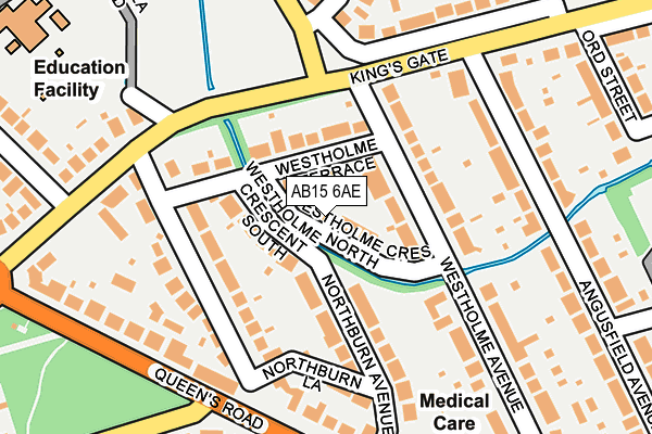 AB15 6AE map - OS OpenMap – Local (Ordnance Survey) AB15 6AE map - OS OpenMap – Local (Ordnance Survey)