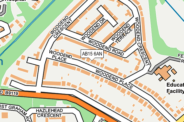 AB15 6AN map - OS OpenMap – Local (Ordnance Survey) AB15 6AN map - OS OpenMap – Local (Ordnance Survey)